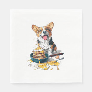 Servilleta De Papel Chef Corgi - Perro de cocina divertida