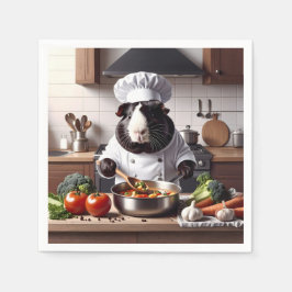 Servilleta De Papel Chef de cerdo de Guinea