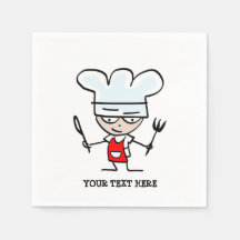 Chef personalizado cocinero personalizado papel fi