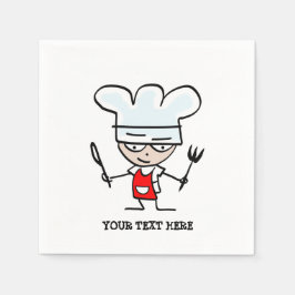 Servilleta De Papel Chef personalizado cocinero personalizado papel fi