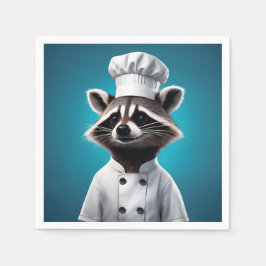 Servilleta De Papel Chef Raccoon