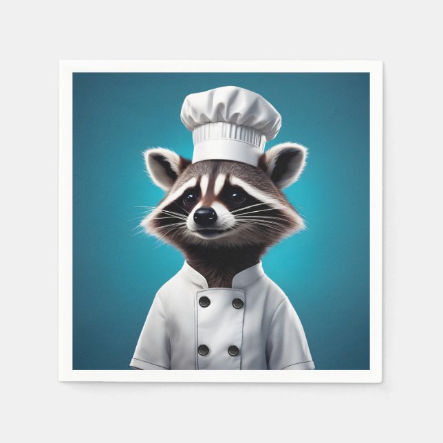 Servilleta De Papel Chef Raccoon (Anverso)