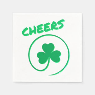 Servilleta De Papel Cheque el Día de los Santos Patrones Verdes de Sha