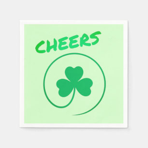 Servilleta De Papel Cheque el Día de los Santos Patrones Verdes de Sha