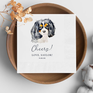 Servilleta De Papel Cheque personalizado de perro de Charles Spaniel