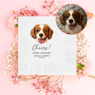 Servilleta De Papel Cheque personalizado de perro de Charles Spaniel