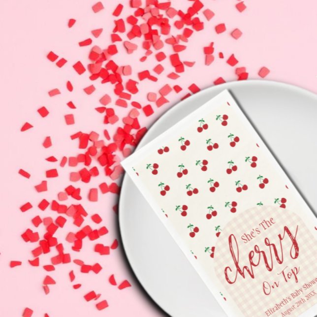 Servilleta De Papel Cherries Baby Shower (Subido por el creador)