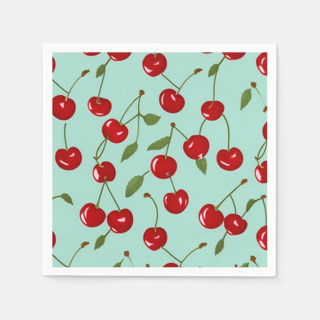 Servilleta De Papel Cherries de verano (Anverso)