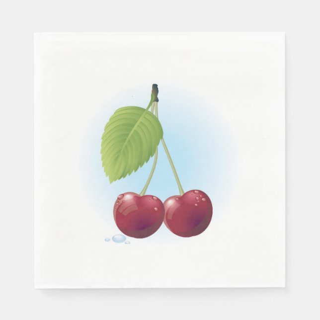 Servilleta De Papel Cherries Napkins Luncheon (Anverso)
