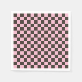 Servilleta De Papel Cherry blossom checkered board pattern