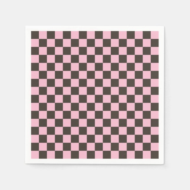 Servilleta De Papel Cherry blossom checkered board pattern (Anverso)