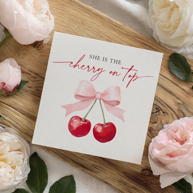 Servilleta De Papel Cherry en Baby Shower superior (Subido por el creador)