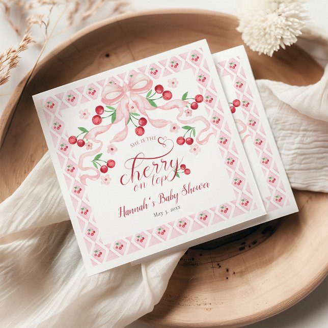 Servilleta De Papel Cherry en Baby Shower superior (Subido por el creador)