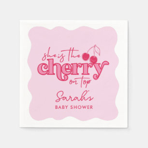 Servilleta De Papel Cherry en las mejores servilletas Baby Shower