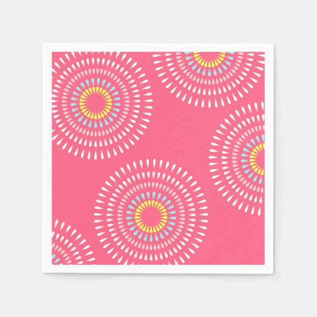 Servilleta De Papel Cherry japonés de fuegos artificiales (Anverso)