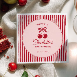 Servilleta De Papel Cherry on Top Baby Shower