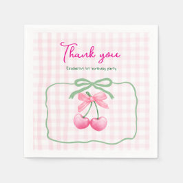 Servilleta De Papel Cherry On Top First Birday