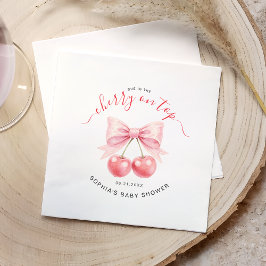 Servilleta De Papel Cherry On Top Sweet Coquette Girl Baby Shower