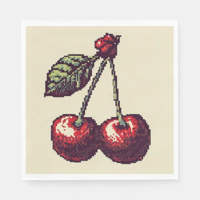Servilleta De Papel Cherry Pixels (Anverso)