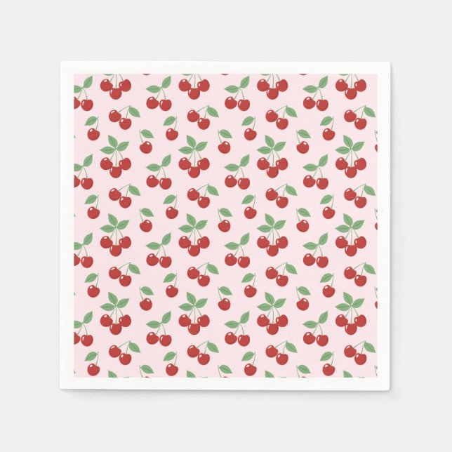 Servilleta De Papel Cherry Sweet Baby Shower Napkins (Anverso)