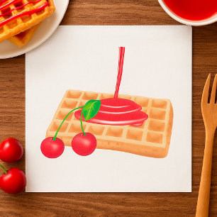 Servilleta De Papel Cherry Waffles Napkins