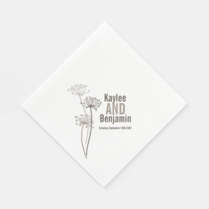 Servilleta De Papel chervil boda / uva perejil de papel pardo