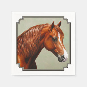 Servilleta De Papel Chestnut Morgan Horse