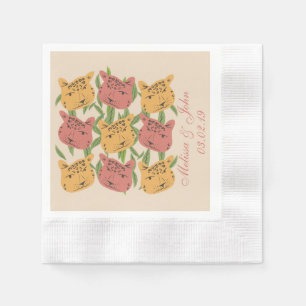Servilleta De Papel Chetah Bridal Shower Jungle Planchas