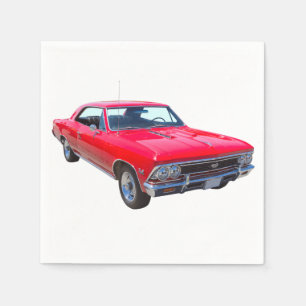 Servilleta De Papel Chevelle Chevy Chevelle roja 1966 SS 396