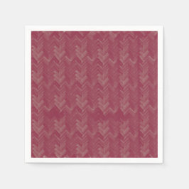 Servilleta De Papel Chevron Herringbone Patrón Rojo Lujoso