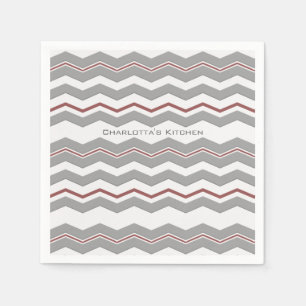 Servilleta De Papel Chevron moderno con cualquier color y texto