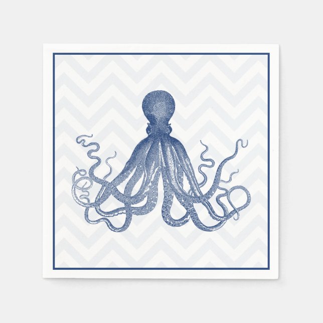 Servilleta De Papel Chevron Octopus LT (Anverso)