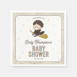 Servilleta De Papel Chibi Harry Potter Wizard Baby Shower
