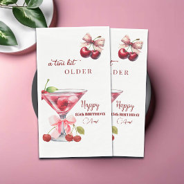 Servilleta De Papel Chic A Tini Bit Older Cherry Martini 85th Birthday