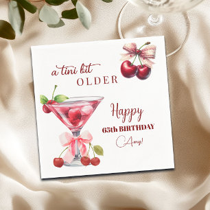 Servilleta De Papel Chic A Tini Un Poco Más Viejo Martini de Cereza Cu