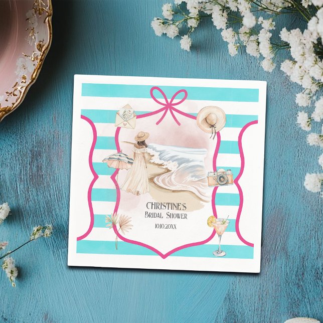 Servilleta De Papel Chic de verano, playa y olas, despedida de soltera (Subido por el creador)