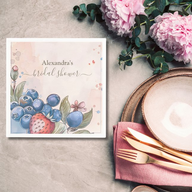 Servilleta De Papel Chic Fiesta Dulce Fresa Despedida de Soltera (Subido por el creador)