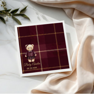 Servilleta De Papel Chic Luxury Teddy Bear baby shower
