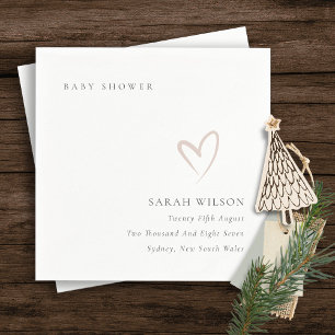 Servilleta De Papel Chic Mínimo Elegante Rosa Beige Baby Shower