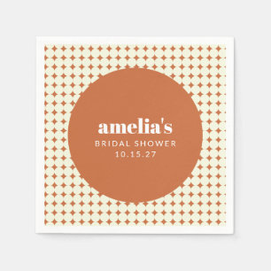 Servilleta De Papel Chic Moderno Terracota Puntos Ducha Nupcial Person