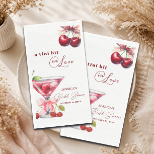 Servilleta De Papel Chic Tini Un Poco Enamorado Cereza Martini Despedi
