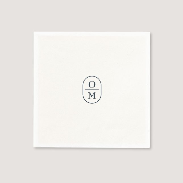 Servilleta De Papel Chic Typography Minimalist Monogram Wedding (Subido por el creador)
