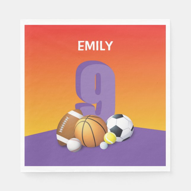 Servilleta De Papel Chica 9.º Balls Deportiva (Anverso)