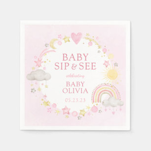 Servilleta De Papel Chica Acuarela Rainbow Baby Sip Y Ver