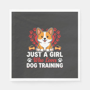 Servilleta De Papel Chica Ama Entrenamiento de Perros Corgi