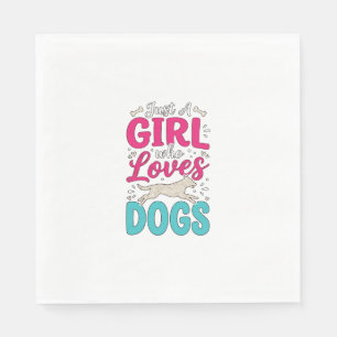 Servilleta De Papel Chica Ama Perros Tipografía Grabado Vintage Diseño