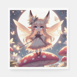 Servilleta De Papel Chica Anime Pixie Hippie Luna Hada