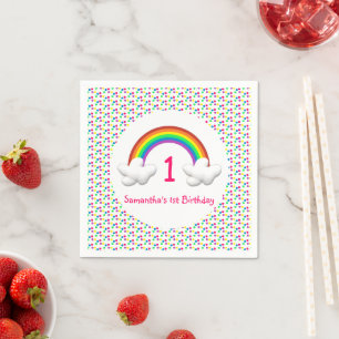 Servilleta De Papel Chica arcoiris Cualquier cumpleaños de edad