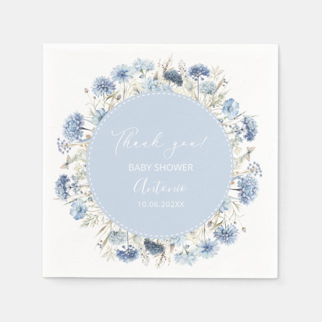 Servilleta De Papel Chica azul acuático (Anverso)