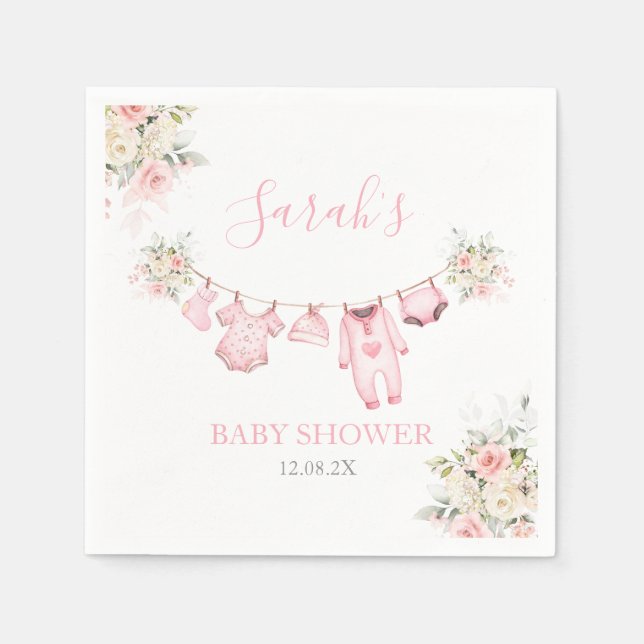 Servilleta De Papel Chica Baby Clothes Baby Shower (Anverso)